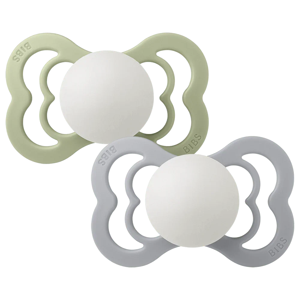 BIBS Supreme GLOW Nappar 2-pack - Sage/Cloud