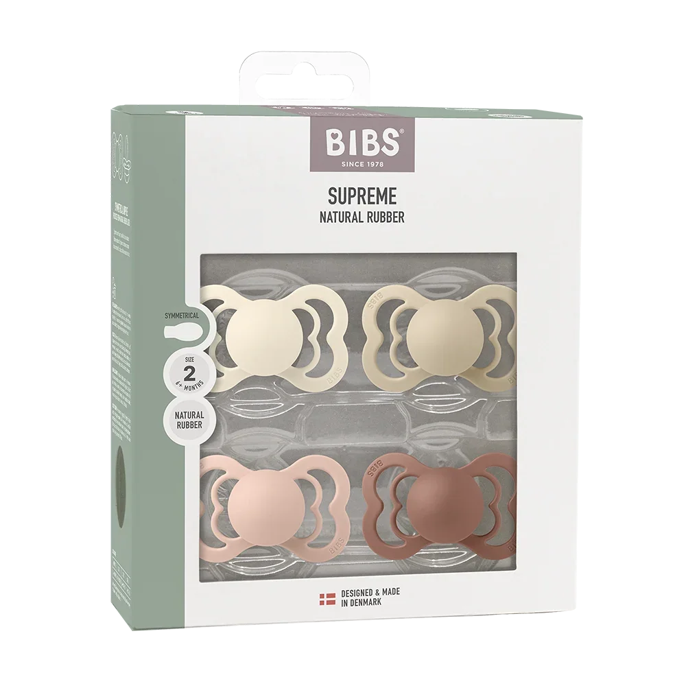 BIBS Supreme Nappar 4-pack - Ivory/Vanilla/Blush/Woodchuck
