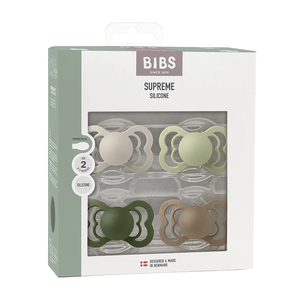 BIBS Supreme Nappar 4-pack - Sand/Sage/Hunter Green/Dark Oak