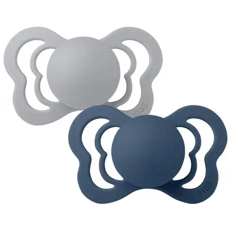 BIBS Couture Nappar 2-pack - Cloud/Steel Grey