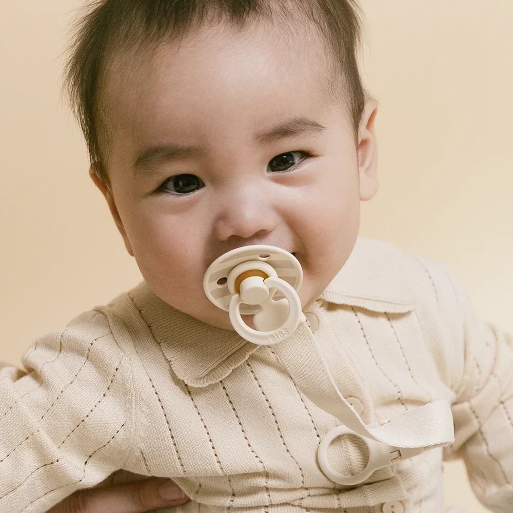 BIBS Colour Napp & Napphållare Loop Presentset - Ivory