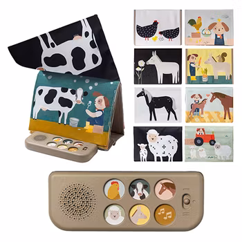 Taf Toys Farm Musical Tummy Time Book Aktivitetsbok med musik