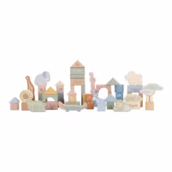 Little Dutch - Safari Friends Wooden Building Blocks - Green