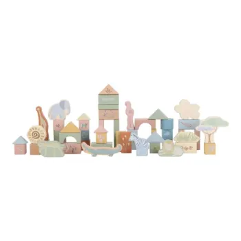 Little Dutch - Safari Friends Wooden Building Blocks - Green