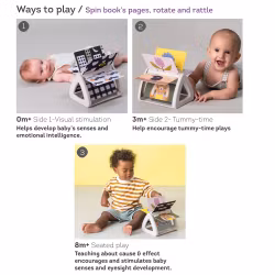 Taf Toys Spinning Tummy Time Book - Snurrande Aktivitetsbok Magträning