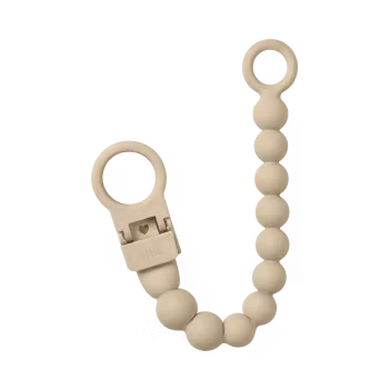 BIBS Pacifier Clip Beaded - Vanilla