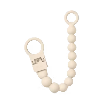 BIBS Pacifier Clip Beaded - Ivory