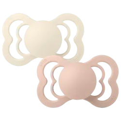 BIBS Supreme Nappar 2-pack - Ivory/Blush Silicone