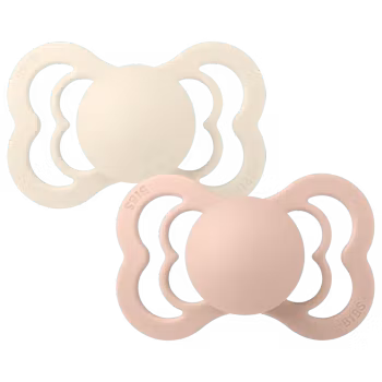 BIBS Supreme Nappar 2-pack - Ivory/Blush Silicone