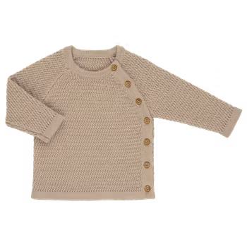 Voksi Wool Sweather Honeycomb Seashell - Ulltröja 62/68