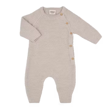 Voksi Wool Jumpsuit Hoeycomb Seashell Sand Ulloverall 62/68
