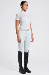 CT S/S Perforerad Jacquard Jersey tävlingströja med dragkedja