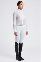 CT Perforerad Jacquard L/S Tävlingsskjorta M/haklap
