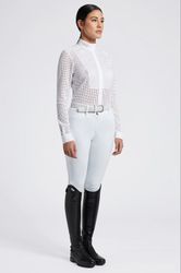 CT Perforerad Jacquard L/S Tävlingsskjorta M/haklap