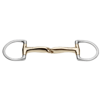 novocontact Eggbutt bit with D-shaped rings 14 mm single jointed - Sensogan