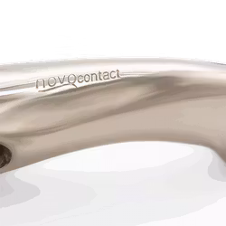 novocontact Eggbutt bit with D-shaped rings 14 mm double jointed - Sensogan