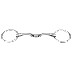 SATINOX bradoon 14 mm double jointed - Stainless steel