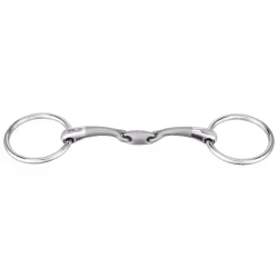 SATINOX bradoon 14 mm double jointed - Stainless steel