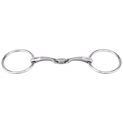 SATINOX loose ring snaffle 14 mm double jointed - Stainless steel