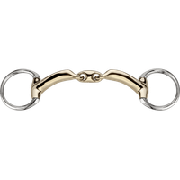 novocontact bradoon with small D-shaped rings 14 mm double jointed - Sensogan