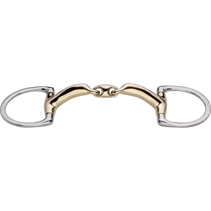 novocontact Eggbutt bit with D-shaped rings 14 mm double jointed - Sensogan