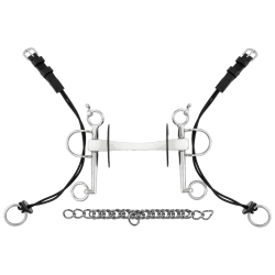 Nathe Gag Pelham 20 mm with straight Mullen Mouth and long cheeks