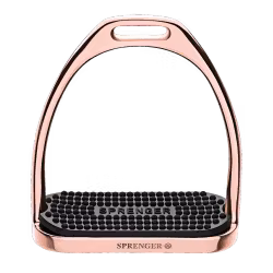 FILLIS Stirrups - Stainless steel rosegold , size 120 mm with black rubber pad