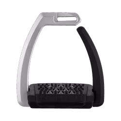 Aero-Stirrups with spikes silver anodized - size 120 mm