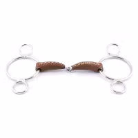 JumpIn French mouth 3 ring Leather Covered bit