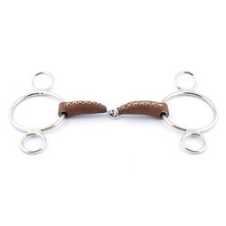 JumpIn French mouth 3 ring Leather Covered bit