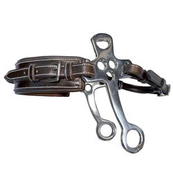 JumpIn Small Flat cheek leather Hackamore rectangle nose