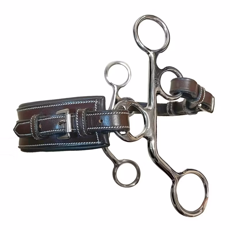 JumpIn Small cheek leather Hackamore rectangle nose