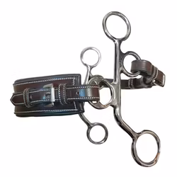 JumpIn Small cheek leather Hackamore rectangle nose