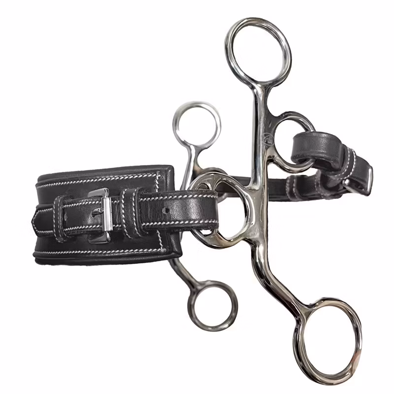 JumpIn PONNY small cheek leather Hackamore rectangle nose