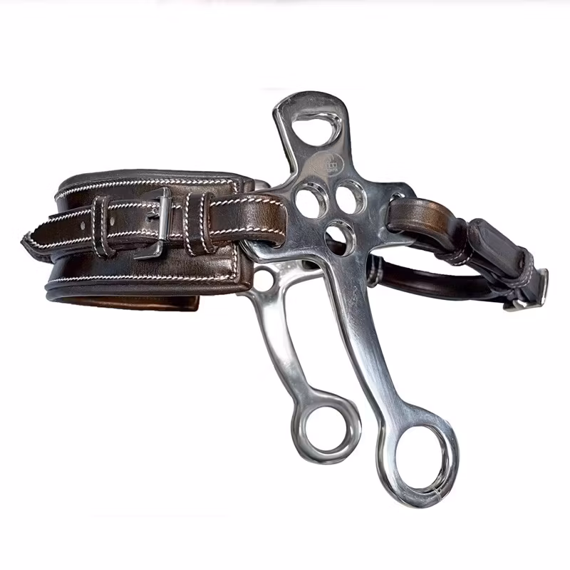 JumpIn PONNY Small Flat cheek leather Hackamore rectangle nose