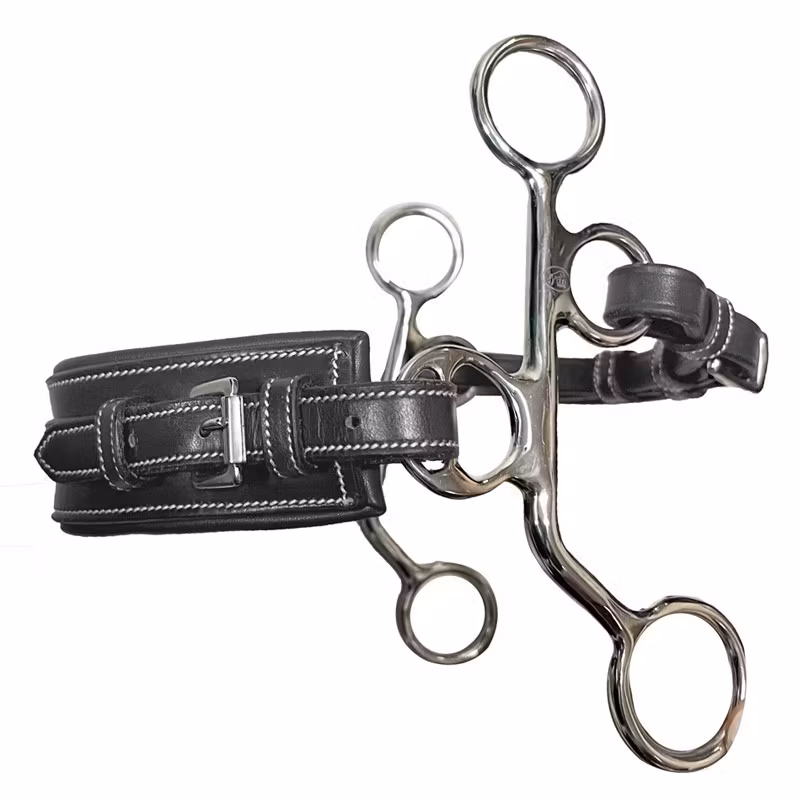 JumpIn Small cheek leather Hackamore rectangle nose