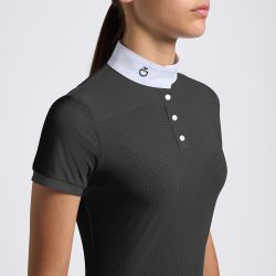 Cavalleria Toscana Perforated Jersey Inserts S/S Competition Shirt