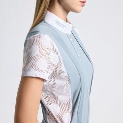 Cavalleria Toscana Perforated Jacquard S/S Competition Shirt