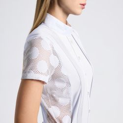 Cavalleria Toscana Perforated Jacquard S/S Competition Shirt