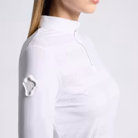 Cavalleria Toscana Perforated Jersey L/S traning Polo