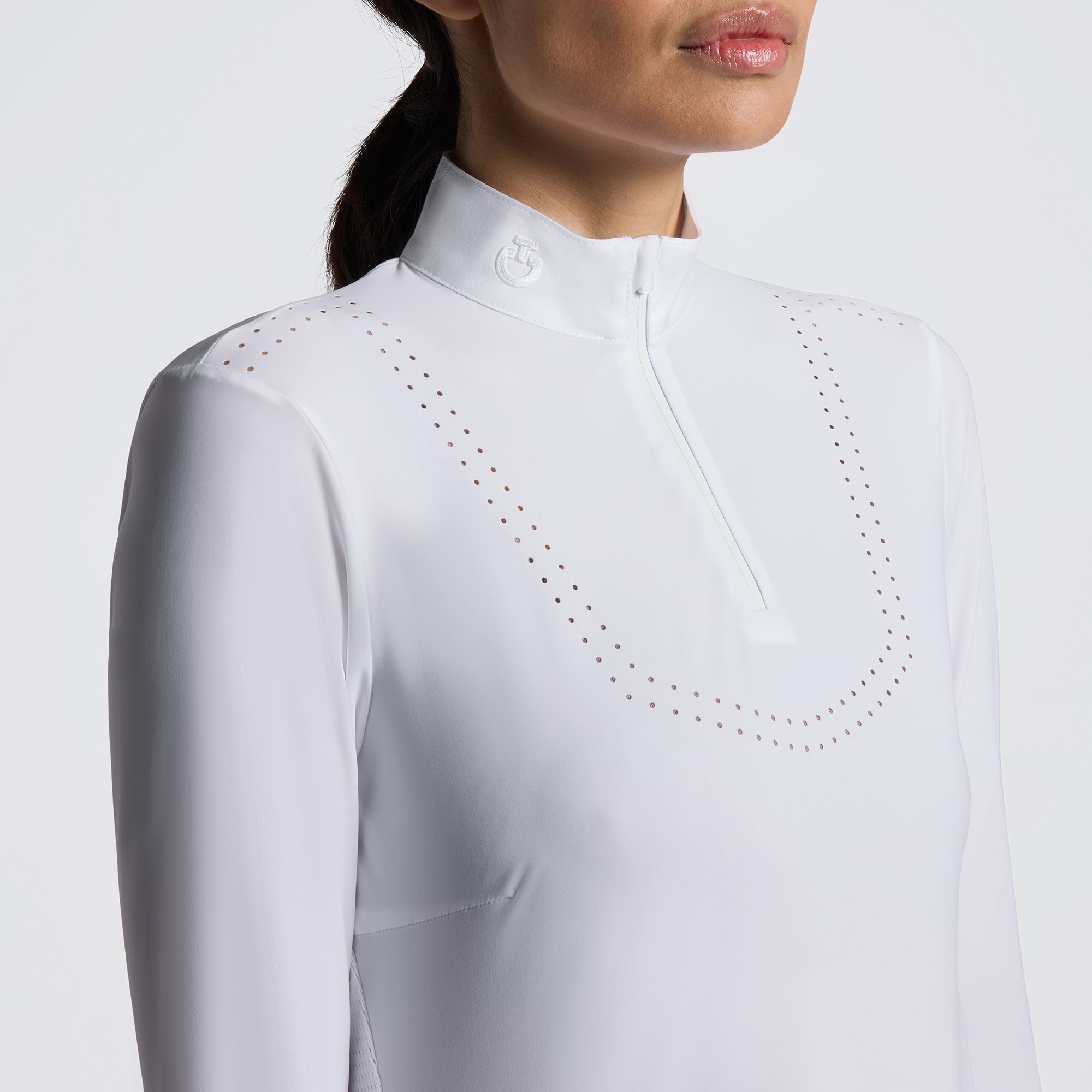 Cavalleria Toscana L/S Perforated w/Tech Competition Shirt