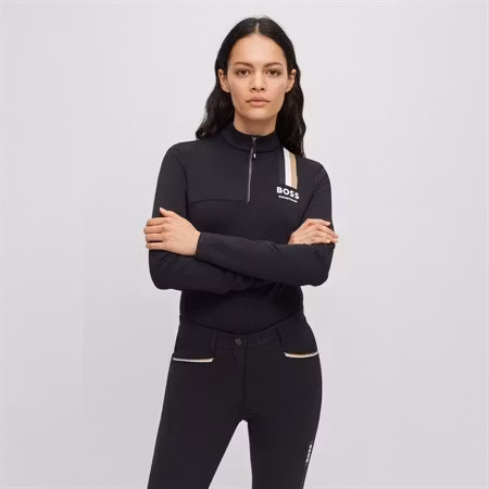 Boss Lia signature stripe training shirt