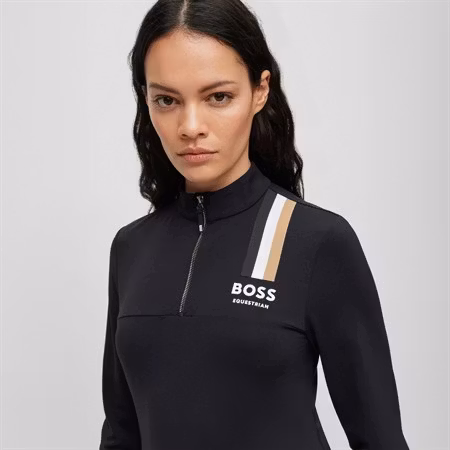 Boss Lia signature stripe training shirt