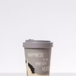 Thermomugg "Happiness is spent with Horses"