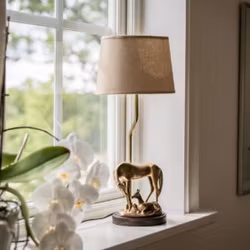 Hästlampa i mässing