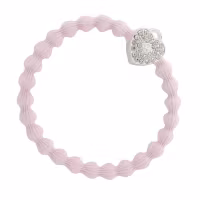 byEloise Heart Lock Silver/Ljusrosa