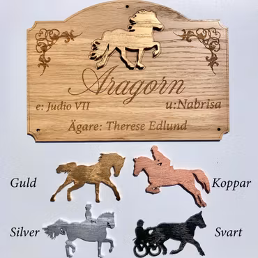 Egendesignad Boxskylt i Trä