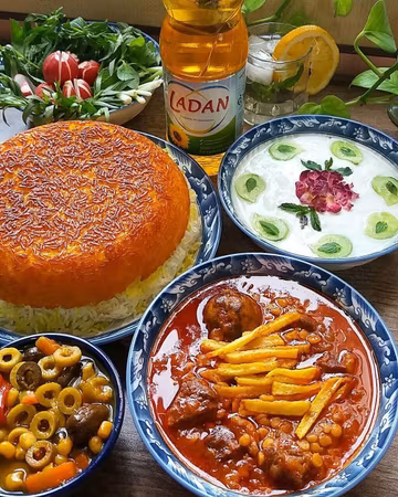 Gheimeh med saffran riss