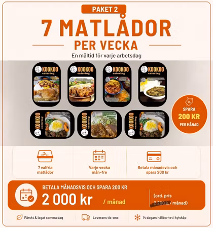Veckopaket – 7 Matlådor