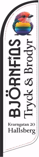 Large  Haj Beachflagga med kryssfot & vattenring – komplett paket 475 cm